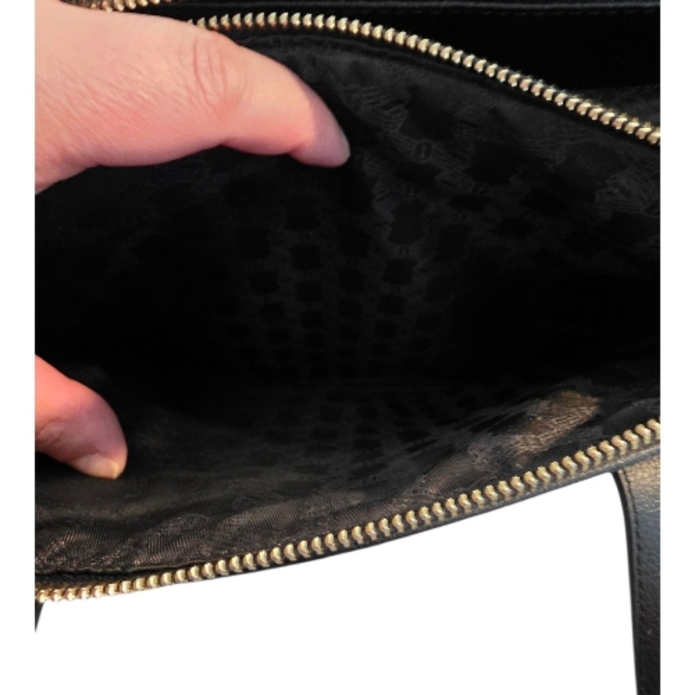 Ted Baker Alexiis Leather Tote Bag Adjustable Straps Double Zip Bow Detail - Picture 12 of 16